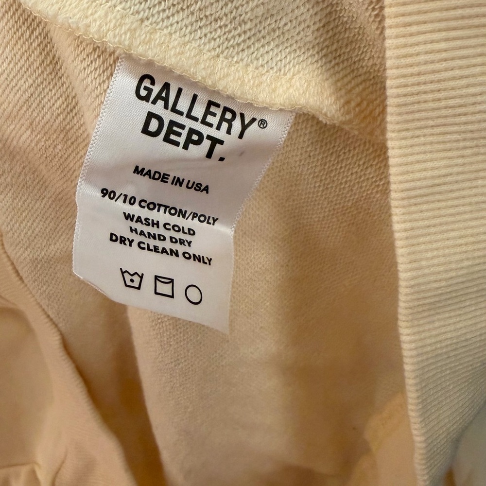 Gallery Dept. 100% Cotton Made In USA Graphic Hoodie, Butter Yellow, L - Picture 7 of 10